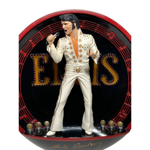 Elvis In The Spotlight Lighted Plate Madison Square Garden Bradford Exchange VTG - Picture 10 of 13